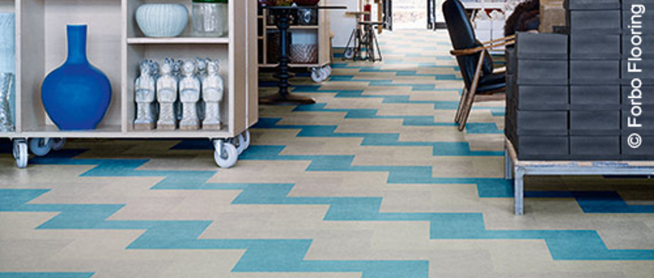 Rang Fußbodentechnik - Linoleum - Ladengeschäft - Forbo Marmoleum Modular Colou