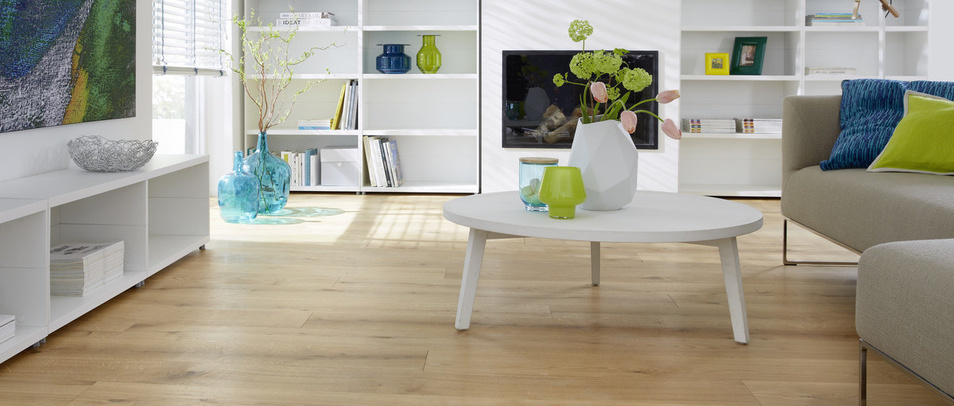 Rang Fußbodentechnik - Parkett - Wohnzimmer - massivpark eiche wid
